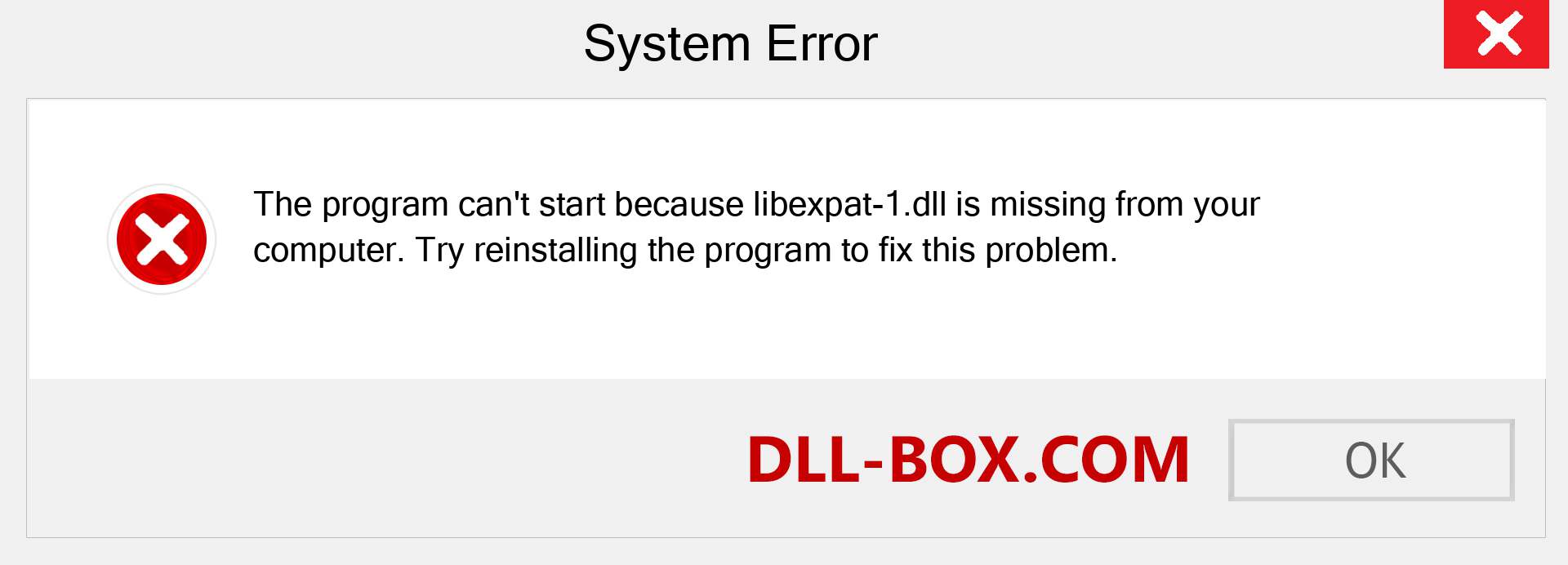  libexpat-1.dll file is missing?. Download for Windows 7, 8, 10 - Fix  libexpat-1 dll Missing Error on Windows, photos, images
